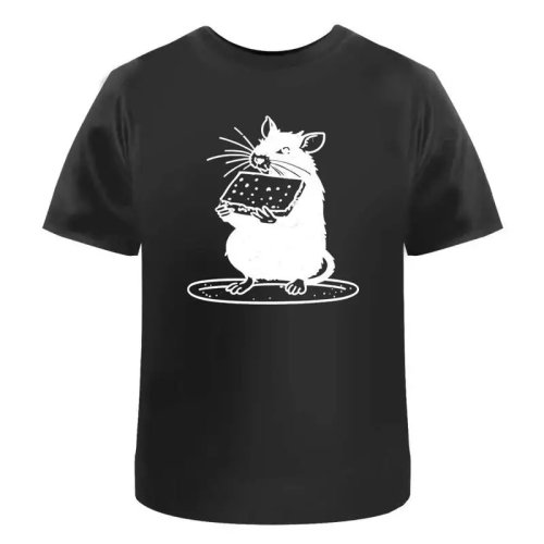 T-shirt 'Rat Got The Cheese', 100% algodão, tamanhos S–XXL