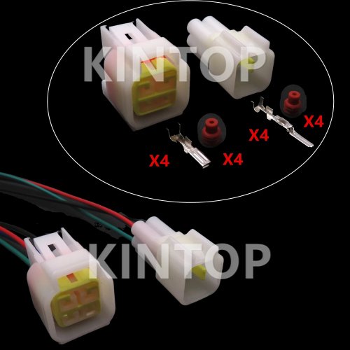 4-poliger wasserdichter KFZ-Steckverbinder-Satz (Stecker + Buchse) für Drossel-/Geschwindigkeits‑Schalter – FW-C-4M/4F