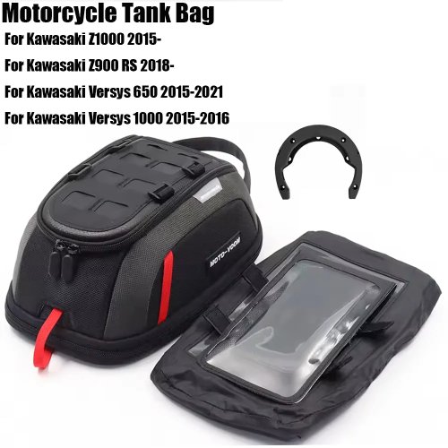 Sacoche de réservoir étanche à attache rapide pour Kawasaki Z1000/Z900/RS et Versys 650/1000 – sac réservoir moto