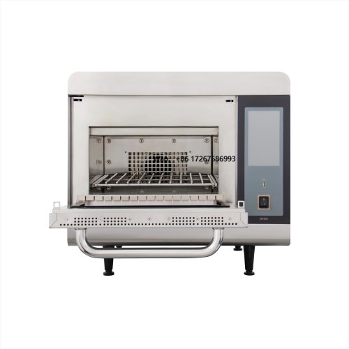 Horno de pizza eléctrico profesional sin salida de humos, doble cámara, acero inoxidable, alta velocidad