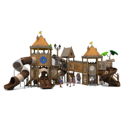 Juego infantil de madera personalizado y de alta calidad para patio trasero y parques