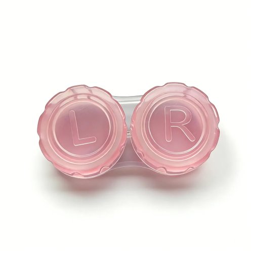 Estojo para lentes de contacto em PP cor candy — leve e portátil, estojo para lentes coloridas, ideal para a escola