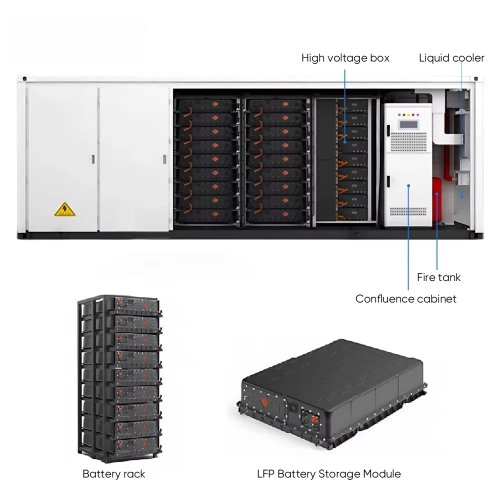 Container BESS 20ft esterno - Sistema di accumulo energia LiFePO4 per fotovoltaico 1MW/1000kWh (opzione 500kWh), batteria al litio ad alta tensione
