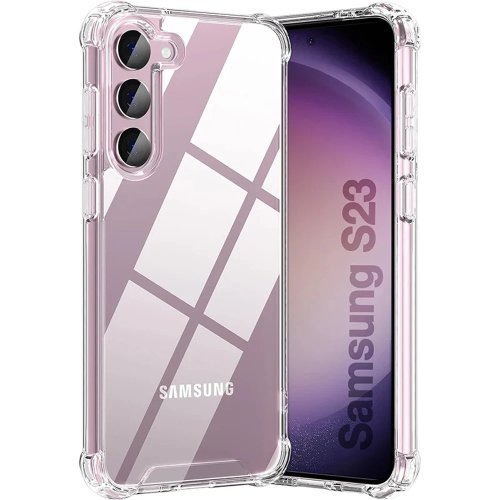 غطاء شفاف ناعم من TPU مقاوم للصدمات لهواتف Samsung Galaxy S25/S24/S23/S21 FE/S22+ و A13/A26/A56/A36/A54/A53