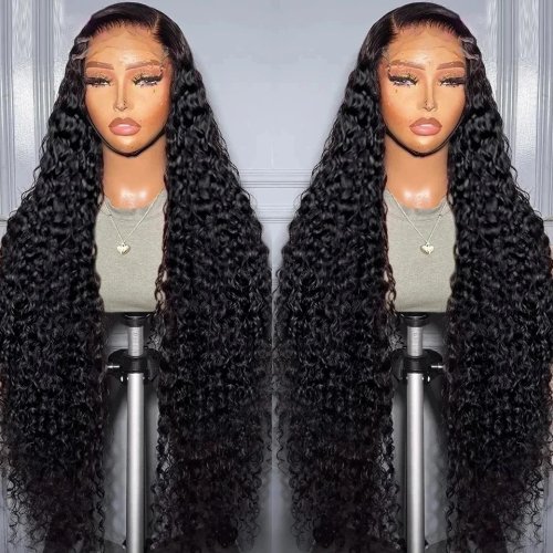 Glueless Human Hair Wig 13x6 HD Lace Frontal — Ready-to-Wear Deep Wave, Pre-plucked Curly Lace Front