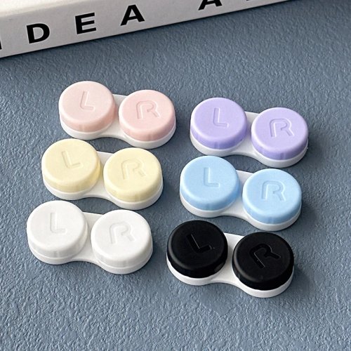 Mini portable contact lens case — colored travel storage box for contact lenses