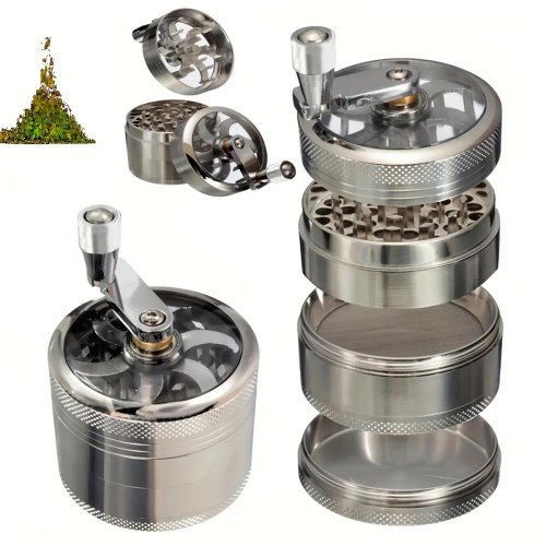Handheld nut & hard-spice grinder — manual crusher for nutmeg, ginger, rock salt, peppercorn