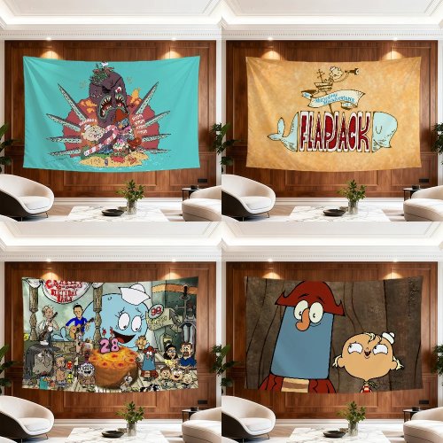 Bandeira decorativa 'The Marvelous Misadventures of Flapjack' — banner de parede para quarto, dormitório, festa, garagem, presente
