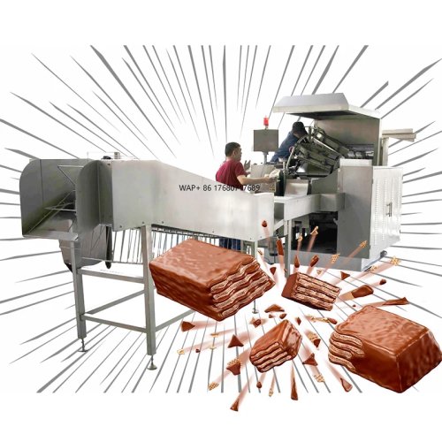 High-quality cocoa-coated wafer and crispy biscuit production line with mango cream filling