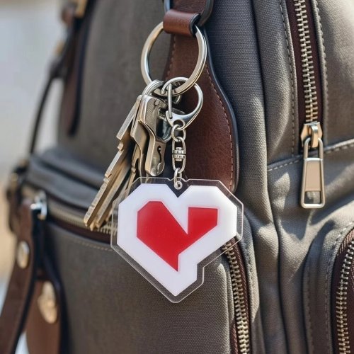 Acryl-Schlüsselanhänger „Love“ mit Taschenanhänger – süßer Schlüsselanhänger für Paare, Geschenk