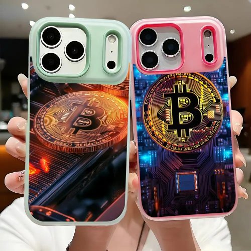 جراب هاتف شفاف نحيف (جلي) B-BitcoinS من TPU ناعم، مقاوم للصدمات ومضاد للاصفرار، متوافق مع موديلات الهواتف 12–17
