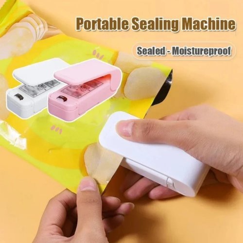 Seladora Térmica Portátil Mini – Máquina para Selar Sacos Plásticos e Alimentos, Fecho Hermético Reutilizável, Acessório de Cozinha
