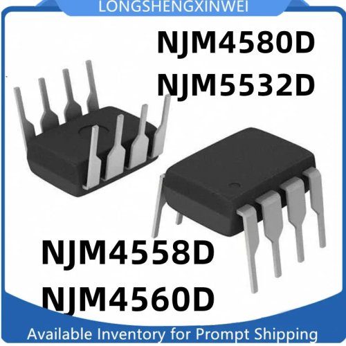 1PCS New NJM4558D/4560D/4580D/5532D DIP-8 Op Amp IC