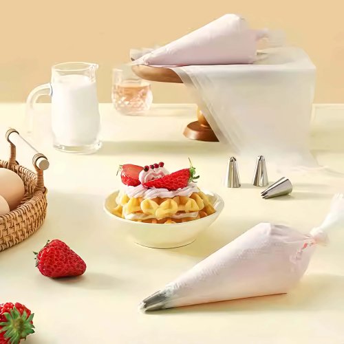 Poches à douille jetables 100 pcs 27×17 cm - Pack économique pour décoration de gâteaux