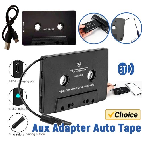 Adattatore a cassette universale per auto, AUX 3,5 mm per MP3 player