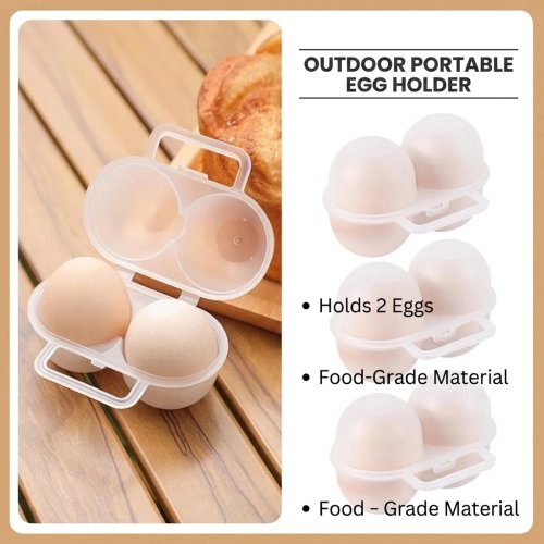 Boîte à œufs portable en plastique anti-casse, de qualité alimentaire, pour réfrigérateur, voyage et camping