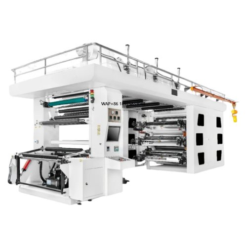 6-kleuren flexografische rol-naar-rol drukmachine voor kunststoffolie, papier en zakken