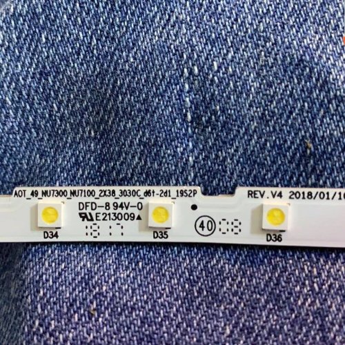 Tira de backlight LED para TV Samsung 49 polegadas série NU7 — compatível com UE49NU7300, UE49NU7100, UE49NU7170, UE49NU7400, STS490AU9, HG49NJ678