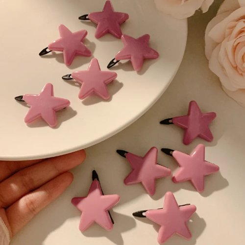 Pair of Pink Heart Hair Pins — Cute Girls' Hair Clips for Daily Wear, Weddings & Gifts