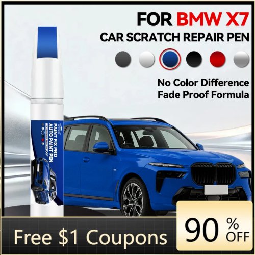 Caneta de retoque de pintura para BMW X7 (2018-2025) — Branco 300, Vermelho C57, Cinzento C4P
