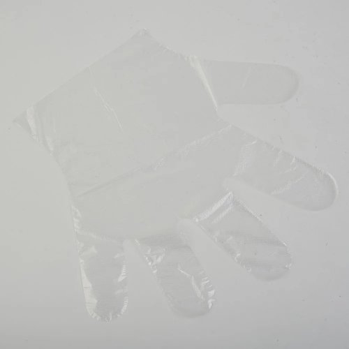 100 uni. Luvas descartáveis transparentes 25×24 cm para manipulação de alimentos, limpeza, catering, restaurante e cabeleireiro