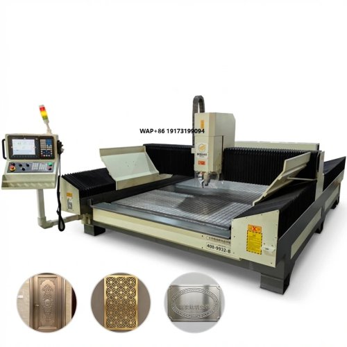 Großformat Gantry-CNC-Gravier-/Fräsmaschine mit automatischem Spannsystem und Presswalze – für Metalltüren