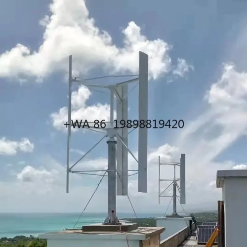 Turbina eólica de eixo vertical 400V 200kW, 5 pás, baixa velocidade do vento, para uso agrícola
