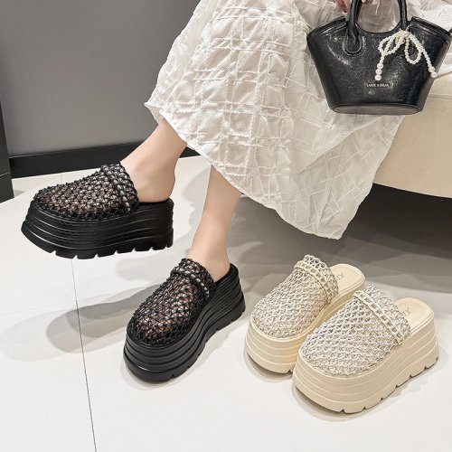 Zapatillas de plataforma mujer 2026, malla transpirable, punta cerrada, antideslizantes, verano y ocio