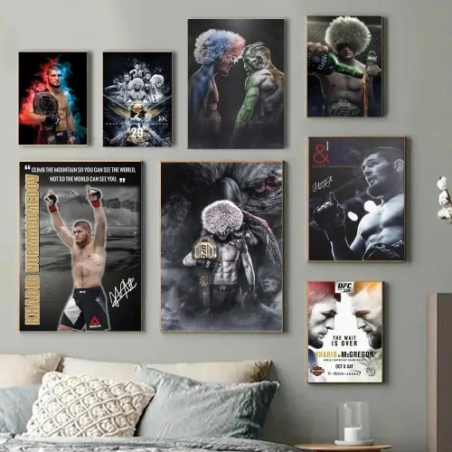 Impression sur toile Khabib Nurmagomedov — Tableau mural MMA pour salon