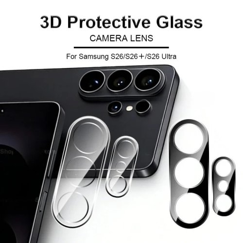 Verre protecteur d'objectif pour Samsung Galaxy S26 Ultra / S26 Ultra+ — verre trempé HD 3D pour caméra