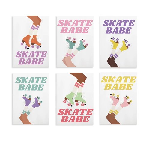 Skate Babe — Plakat do wydruku (plik cyfrowy): grafika rolek