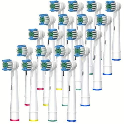 Vervangende opzetborstels compatibel met Oral‑B (Braun) elektrische tandenborstel — set van 4/12/16/20 stuks
