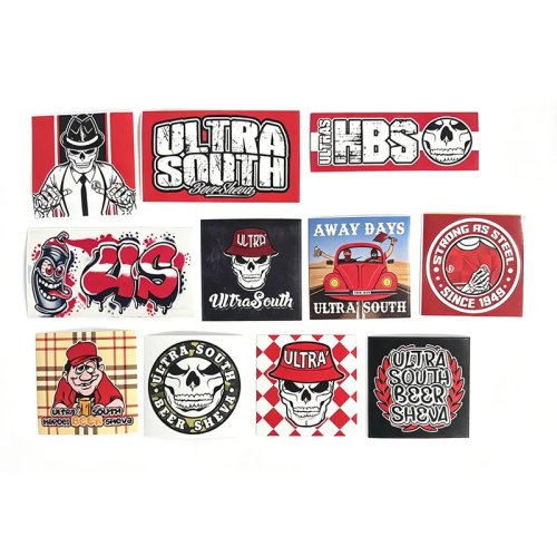 Calcomanía Hapoel Be'er Sheva FC 9×9 cm – adhesivo del club de fútbol para bolsa, taza, refrigerador, pared