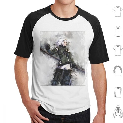 T-shirt Nier Replicant motif aquarelle – Unisexe homme/femme/enfant, du S au 6XL