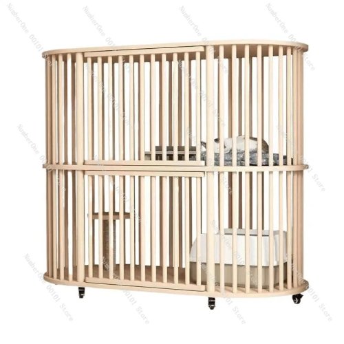 Luxury solid-wood double-layer indoor cat condo — multi-level villa, eco-friendly, odor-free, spacious and safe