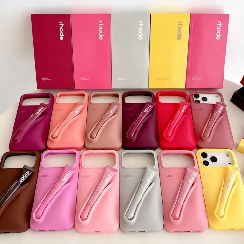 غطاء سيليكون Lemontini مع حامل ملمّع الشفاه لأجهزة iPhone 11–17 (Pro/Max/Plus)