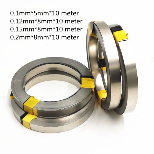 Rouleau 10 m de bande de nickel pour accu 18650 Li‑ion — Ruban en acier nickelé pour soudure par points