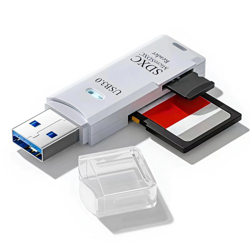 2-in-1 USB 3.0 Card Reader for microSD (TF) & SD — High-Speed USB cardreader for PC & Laptop