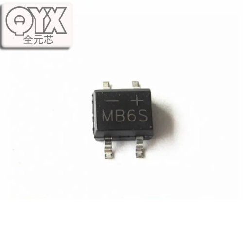 10 pcs MB6S/MB6F SOP-4 Bridge Rectifier (SMD) - pack of 10