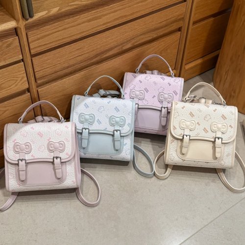 Fioletowy mini plecak kawaii dla kobiet — lekki, mały, casualowy plecak szkolny i na co dzień