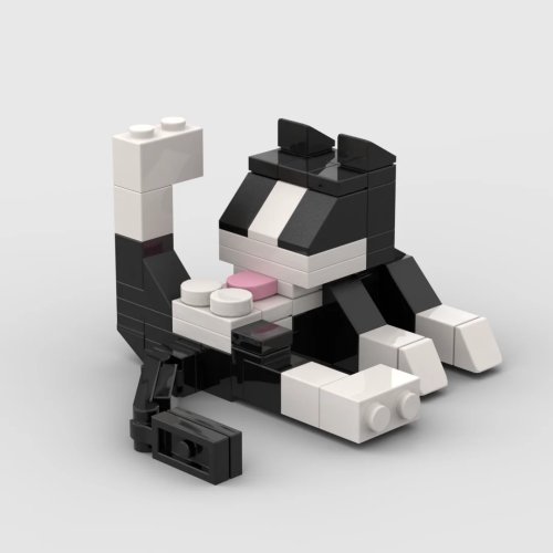 Serie Animal 62 piezas Bloques MOC — Figuras de gato Kit DIY para armar, Juguete educativo para niños, Regalo de cumpleaños
