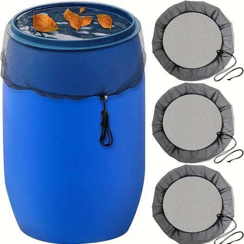 Malla para barril recolector de agua de lluvia con cordón