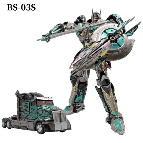 BS-03/BS-03S Dark Version Transforming Robot Figure – Alloy Poseable Commander Model, Collectible Gift