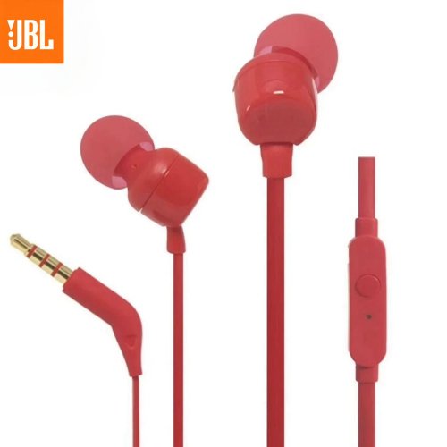 سماعات JBL TUNE 110 سلكية داخل الأذن — باس قوي، مايكروفون وتحكم على السلك للمكالمات بدون استخدام اليدين