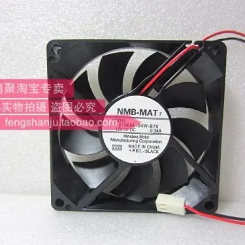 Original 3106KL-04W-B70 80×15 mm (80 mm) ultradünner Hochleistungs-Lüfter mit hohem Luftstrom 12 V 0,34 A