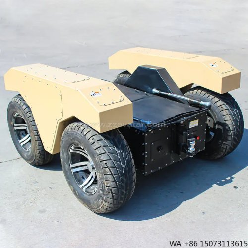 Elektryczne podwozie robota 4WD na kołach, udźwig 250 kg — do akcji ratunkowych i ciężkich prac w terenie