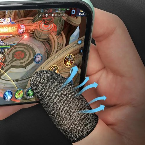 1 par de cubre dedos gamer reutilizables — protectores suaves para controles y celular