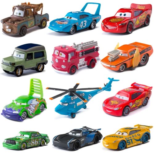 Disney Pixar Cars 3 – Relâmpago McQueen e Mater, carrinho metálico 1:55 colecionável, brinquedo para crianças, presente
