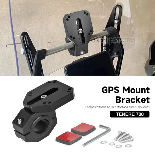 حامل GPS/هاتف للدراجة Yamaha Tenere 700 – مشبك مقود 12مم/22مم، قاعدة ملاحة متوافقة مع Tenere700/XT1200/XT1200Z