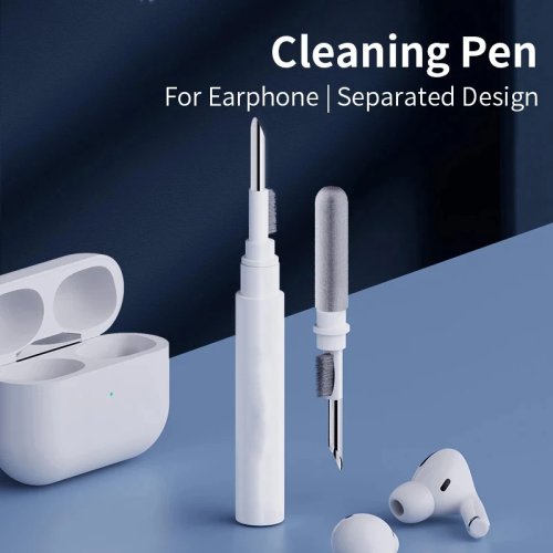 طقم تنظيف سماعات - قلم تنظيف مع فرشاة وأدوات لسماعات AirPods Pro/3/2/1 وسماعات Xiaomi وSamsung